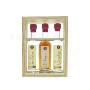 Coffret Bois 3 Mignonnettes Eaux-de-Vie – 3x5cl