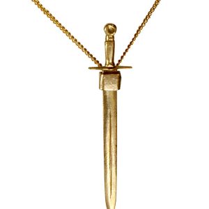 Pendentif épée médiévale en or