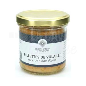 Rillettes de Volaille au Citron noir d&rsquo;Iran – Le Comptoir du Fougeray – 120gr