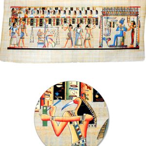 Papyrus égyptien « Pesée de l&rsquo;âme » (170 x 70 cm)