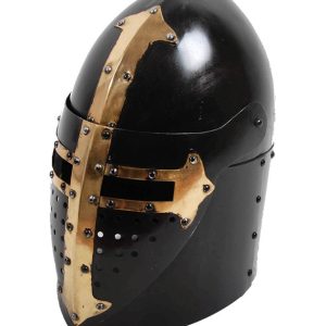 Casque templier noir