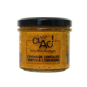 Caviar de Lentilles Vertes à l&rsquo;Indienne – Conserverie Clac ! – 100gr