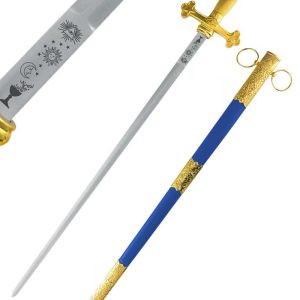 Épée maçonnique bleue « Lune et Soleil »