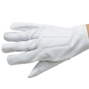 Gants blancs en cuir