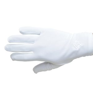 Gants blancs brodés