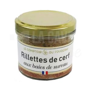 Rillettes de Cerf aux Baies de Sureau – Le Comptoir du Fougeray – 100gr