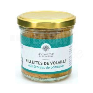 Rillettes de Volaille aux écorces de Combava – Le Comptoir du Fougeray – 120gr